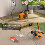 Portable Waist Fan, 20000mAh Battery Operated, Clip On Belt & Rechargeable, 10 Speeds 16000RPM Strong Airflow, Max 40H Working Time, Personal Shirt Fan for Outdoor Jobsite Camping Travel