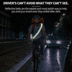 Reflective Running Gear | Reflective Sash for Walking at Night | High Visibility Reflective Sash | Reflective Belt for Walking in The Dark | A