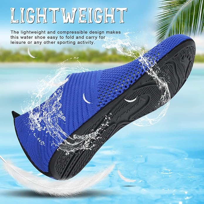 ANLUKE Womens Mens Water Shoes Barefoot Quick-Dry Aqua Socks for Beach Swim Surf Water Sport