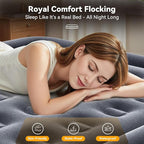 Air Mattress Queen with Built in Pump,Blow Up Mattress in 3 Mins,18'' Raised Self Inflatable Mattress,Portable Airbed for Home,Floor&Travel,Queen Size Air Matress for Adults,660LB Max,Silver