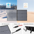 110W Portable Solar Panel, IP67 Waterproof Foldable 110 Watt Solar Charger, High 23.5% Efficiency for Outdoor Camping, Portable Power Station, RV