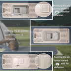 Sleeping Pad With Electric Pump: Self Inflating Sleeping Pad with 3.14" Ultra-thick Memory Foam & Built-in Pillow All Season Camping Mattress for Tent Travel Car - Self Inflating Air Mattress Grey