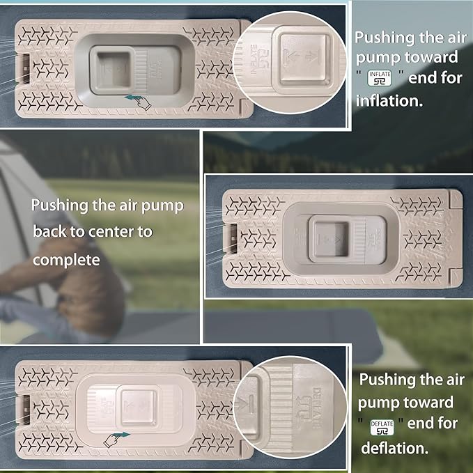 Sleeping Pad With Electric Pump: Self Inflating Sleeping Pad with 3.14" Ultra-thick Memory Foam & Built-in Pillow All Season Camping Mattress for Tent Travel Car - Self Inflating Air Mattress Grey