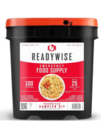 ReadyWise Emergency Food Supply - 100 Servings Favorites Bucket, Protein Meals, Dehydrated & Freeze Dried Survival Food, Backpacking, Camping Essentials & Prepping Supplies, up to 25 Year Shelf Life