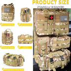 Universal Tactical Car Seat Back Organizer Bag Tactical Molle Vehicle Organizers Panel Vehicle Protector Organizers with 5 Detachable Pouches for Car Truck Ford Jeep (CP camo)