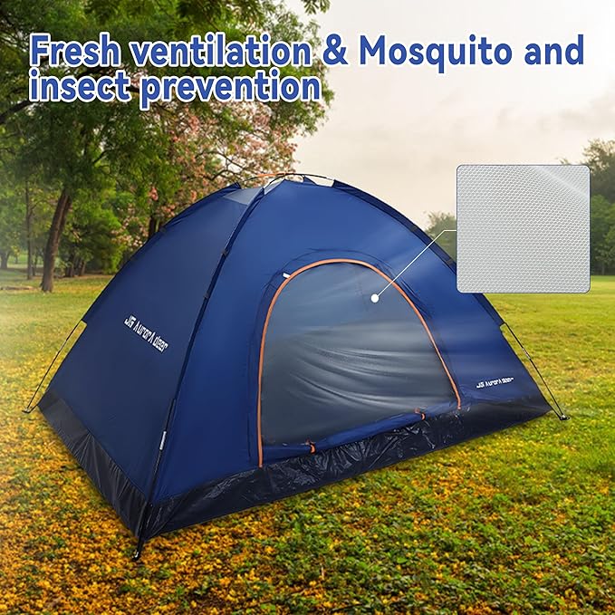 1/2/3/4 Person Tents Waterproof&Windproof Family Tents Camping-Tent,Lightweight Portable Pop Up Tent for Camping,Hiking,Mountaineering or Beach Easy to Set Up Adventures Carry Bag