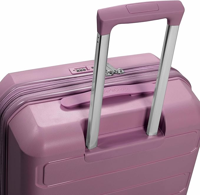 Traveler's Choice Pagosa Hardshell Expandable Luggage with Spinner Wheels, Mauve, 30-Inch Large