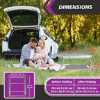 supregear Outdoor Camping Foldable Table, Portable Durable Picnic Table, Easy Setup Aluminum Alloy Frame, Ideal for Grill, Garden, Dining, BBQ, Party