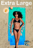 6 Pack Microfiber Lightweight Beach Towel Sand Free Quick Dry Absorbent Thin Compact Towels for Swimming Pool Camping Beach Accessories Large Easy Pack Travel Things for Vacation Essentials Gift