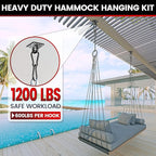 sprookber 304 Stainless Steel Pad Eye Snap Hooks, M8 Heavy Duty Ceiling Hooks, 1200 lb Capacity Hammock Swing Hanging kit, Plant Hangers, Marine Hardware Staple Hook Loop with Screws, Set of 8(Black)