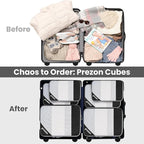 8 Set/6 Set/4 Set Compression Packing Cubes for Travel, Lightweight Vacation Travel Essentials, Travel Accessories for Suitcase Organizer Bags Set, Durable Luggage Organizer