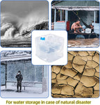 2 Pack Collapsible Water Container with Spigot, Foldable Cube Water Jugs Portable Water Storage for Outdoors Camping Hiking Disaster Preparedness & Survival Gear 1.4/2.6/4/5.3 Gallon