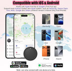 Tracker Smart Tags Android & iOS-2 Packs,Dual System Bluetooth Air Luggag Tracker Keys Finder/Item Locator Work with Apple Find My (iOS)&Google's Find Hub(Android) for Key,Backpack,Luggage Black