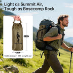 FREE SOLDIER Camping Tarp Waterproof Portable Multifunctional Outdoor Camping Traveling Awning Backpacking Shelter Rain Tarp (Greenish Brown 6 Loop 10×12ft)