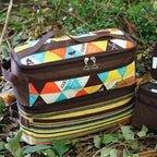 Azarxis Camping Cooking Utensils Organizer Bag Travel Storage Bag Portable Small Stuff Case for Storing Flatware Cutlery Digital Accessories Cosmetics Makeup Brushes