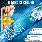 Portable Travel Size Mouthwash Packets - TSA-Approved Mini Mint Mouthwash for Adults, Alcohol & Fluoride-Free Oral Care for Air Travel, Dates & Office, 60 Individually Wrapped 0.4oz Packs