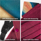 Waterproof Stadium Blanket, Fleece Camping Blanket Soft Warm Wearable Camp Blanket for Outdoor Camping, Picnic, Stadium, Sports, Beach, Car