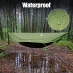 Night Cat Camping Hammock Tent: Lightweight Portable 4 in 1 Hammock with Rain Tarp and Mosquito Net for Hiking Jungle Outdoor