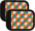 2Pcs Luggage Handle Wrap Suitcase Identifier Handle Covers Tags Soft Travel Bags Luggage Handle Gripper Accessories for Airplane Flying Colored Checkered