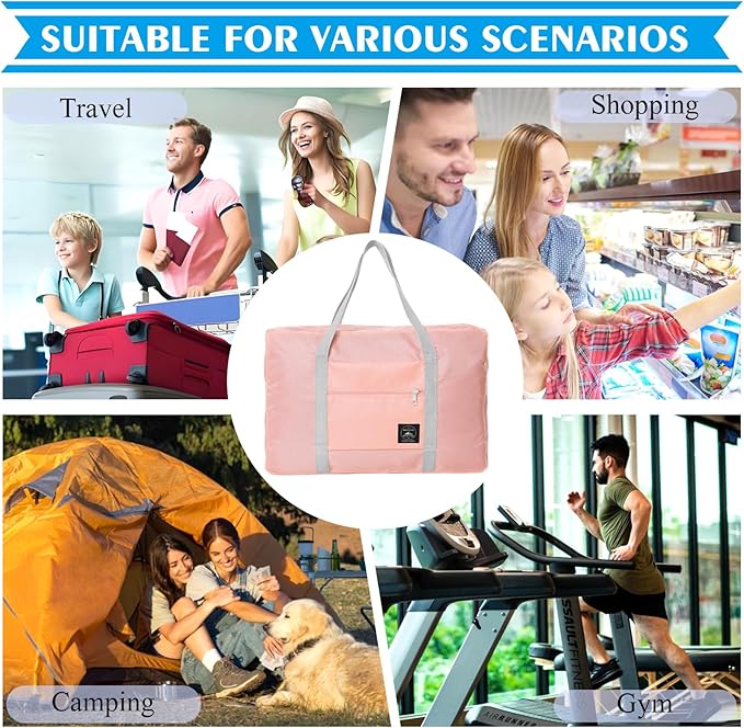 12PCS For Spirit Airlines Personal Item Bag Travel Bag Carry on Luggage Foldable Duffel Bag Sports Gym Bag Water Resistant Travel Duffel