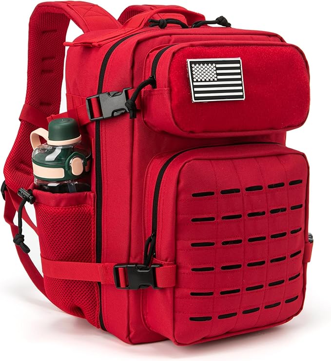 QT&QY 25L/45L Military Tactical Backpack For Men Molle Daypack 3 Day Bug Out Bag Hiking Rucksack With Bottle Holder