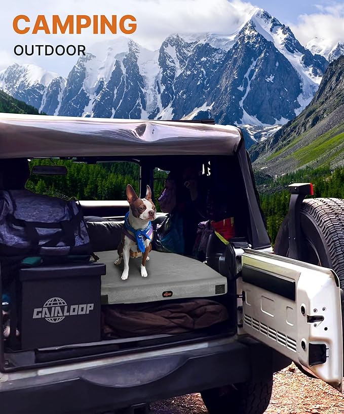 4 INCH Thick Foam Camping Mattress [Car/Tent/Cot] 30D Foam Portable Floor Sleeping Mat Cot Pad Roll Up Mattress for Guests Sleepovers RV Truck Camper