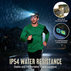 Mossy Oak 600 Lumens LED Headlamp, Dual Power Source, Motion Sensor Head Lamp with Magnetic Base, Stepless Dimming, Memory Mode for Camping, Running, Hiking