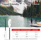 Abahub Kayak Paddle, 90.5 Inches Kayaking Oars for Boating, Canoeing with Free Paddle Leash, Aluminum Alloy Shaft Black/Blue/Green/Orange/Yellow Plastic Blades