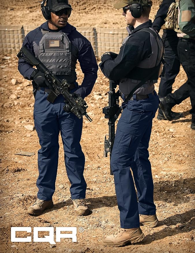 CQR Men's Tactical Pants, Water Resistant Ripstop Cargo Pants, Lightweight EDC Work Hiking Pants, Outdoor Apparel