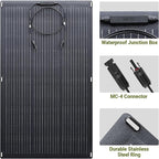 ALLPOWERS 200W Portable Solar Panel, SF200 Flexible Solar Panel, 32V Monocrystalline Solar Kit, 25% High Efficiency, IP68, for Power Station, Phones, Rooftops, Outdoor Camping and RVs