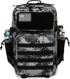 QT&QY 25L/45L Military Tactical Backpack For Men Molle Daypack 3 Day Bug Out Bag Hiking Rucksack With Bottle Holder