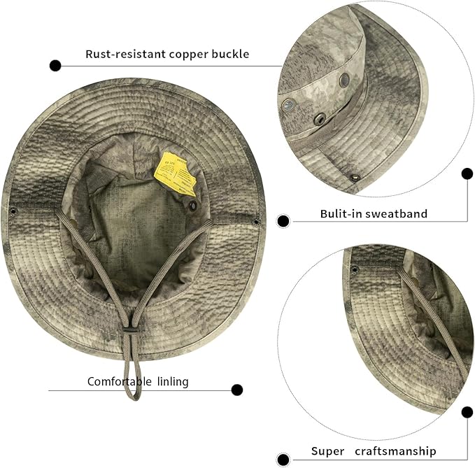 Sun Hats for Men Women Bucket Hat UPF 50+ Boonie Hat Foldable UV Protection Hiking Beach Fishing Summer Safari