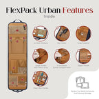 Unisex Foldable Vertical Backpack Organizer Insert for Tote Bag, Carry On, Picnic, Camping - With Pockets & Handle