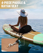 11’×34"×6" Extra Wide Inflatable Stand Up Paddle Board, Sup Board with Removable Fins, Backpack, Floating Paddle, Safety Leash, Floating Phone Case for Adults & Youth of All Skill Levels