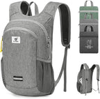 SKYSPER 10L Hiking Backpack, Foldable & Packable Lightweight Daypack for Travel, Collapsible Small Compact Hiking Backpack for Women & Men, Gray