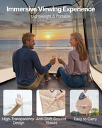 VEVOR Pop up Sports Tent, 8 Sizes Optional Clear Bubble Tent for 1-6 Person, Waterproof Outdoor Pod with Floor Mat & Top Cover, Garden Igloo Dome Tents Camping Shelter for Sports Watching