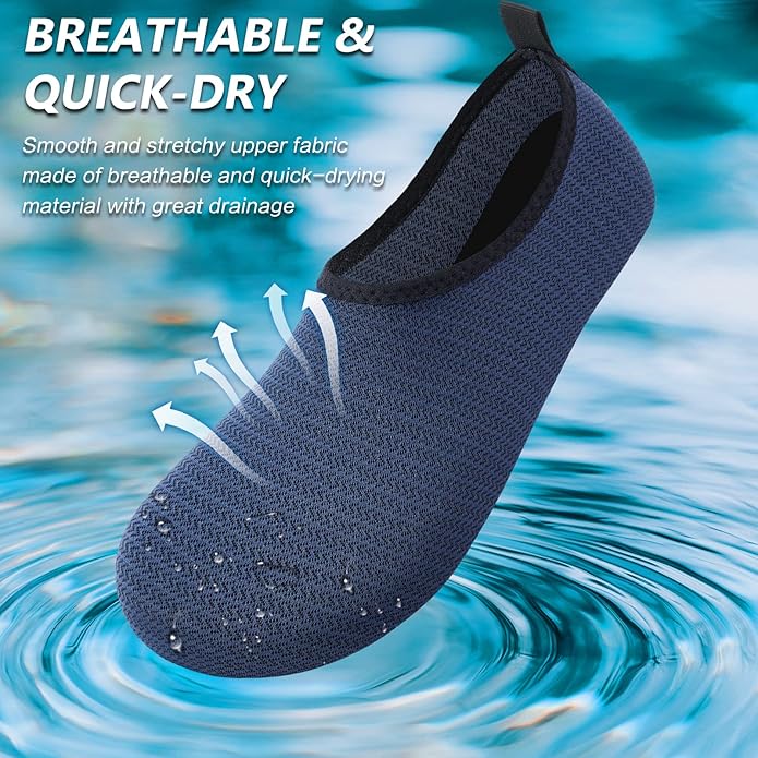 Deevike Water Shoes for Women Men Barefoot Quick-Dry Aqua Socks Slip-on for Beach Swim Surf Yoga Exercise