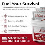 Legacy Food Storage Gluten Free 3 Day Kit, Emergency Food Supply, 12,080 Total Calories, 32 Large Servings, Shelf Stable, Freeze Dried Survival Meals for MRE Camping, Hiking, & Backpacking