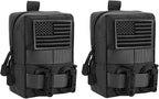2 Pack Molle Pouches - Tactical Compact Water-Resistant EDC Pouch Bag Small Utility Pouch