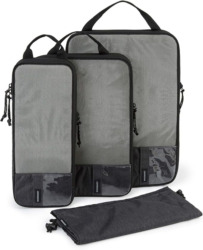 BAGSMART 6 Set /4 Set/2 Set Compression Packing Cubes for Travel, Lightweight Luggage Organizer Bags, Durable Space Saver Bags Travel Essentials