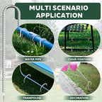 30 Pieces 12 Inch Long 5/16 Inch Diameter Rebar Tent Stakes Heavy Duty, Ground Anchors,Rebar Yard Fence Metal Lawn Bounce House Stakes Heavy Duty, Chain Link Fence J Hooks for Garden Wire Fencing