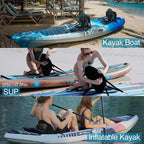 UPWELL Universal Kayak Seat with Detachable Storage Bag & 4 Adjustable Strap, Paddle Board Seat with Memory Foam Padded and Backrest for Kayak, Canoe, Sup