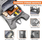 SKYSPER 10L Hiking Backpack, Foldable & Packable Lightweight Daypack for Travel, Collapsible Small Compact Hiking Backpack for Women & Men, Gray