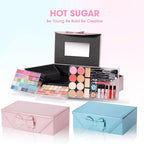 Hot Sugar Makeup Kit for Teenagers, Beginner Makeup Gift Set for Women Full Makeup Kit (Blue)