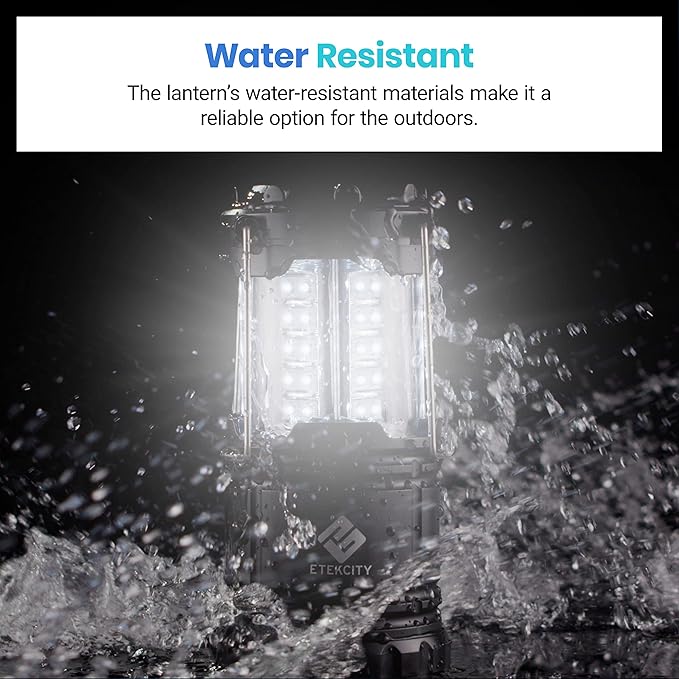 Etekcity Camping Lanterns for Power Outages 4 Pack, Flashlight for Camping Essentials, Survival Kit and Gear, Hurricane Preparedness Items, Emergency Led Battery Operated Lights, Black
