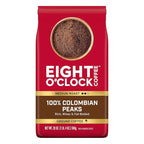 Eight O'Clock Coffee 100% Colombian Peaks Ground Coffee, Medium Roast, 20 Ounce (Pack of 1) - Rich, Winey & Full Bodied