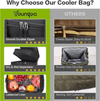 36L Large Soft Cooler Insulated Cooler Bag Soft Sided Collapsible Coolers for Travel, Camping, Beach. Leakproof, Waterproof, Expandable, 36L