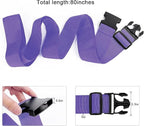 4Pcs Luggage Straps for Suitcase Travel Accessories TSA Approved, 80In Long Belts to Keep Your Suitcase Secure, Adjustable Bag Straps with Quick-Release Buckle for Travel Bag Closure, Purple