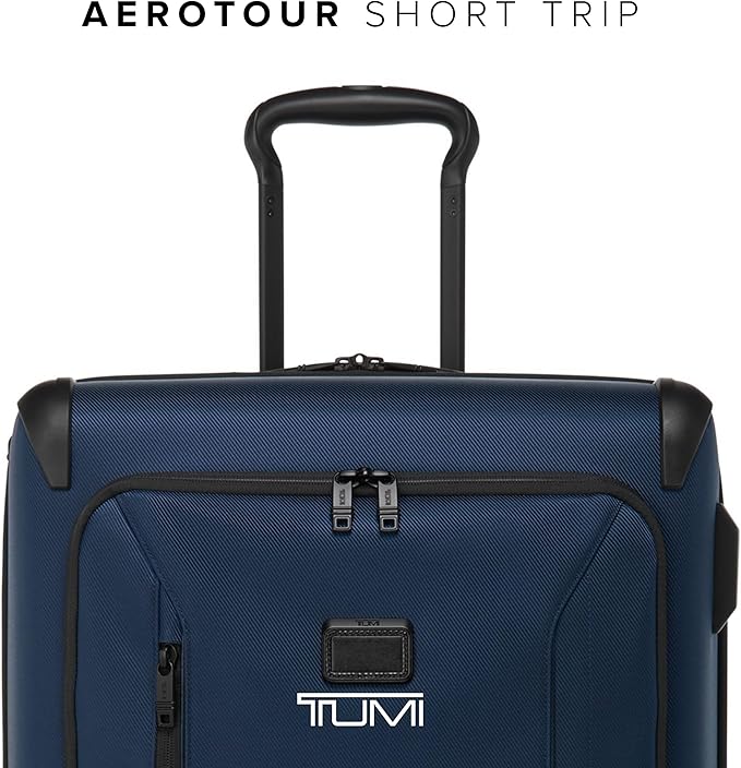 TUMI - Aerotour 4 Wheel Expandable Luggage - Men's and Women's Lightweight Business and Leisure Travel Suitcase - 26" Short Trip Expandable Packing Case, Navy