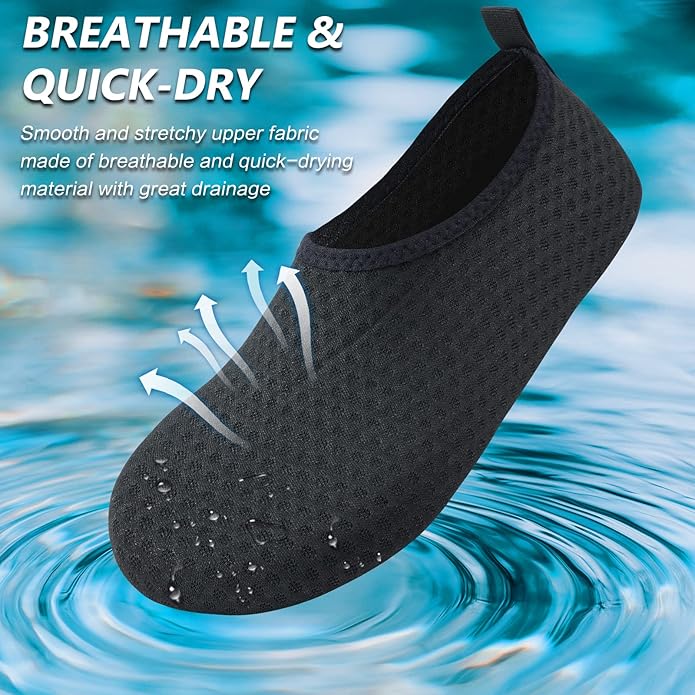 Deevike Water Shoes for Women Men Barefoot Quick-Dry Aqua Socks Slip-on for Beach Swim Surf Yoga Exercise